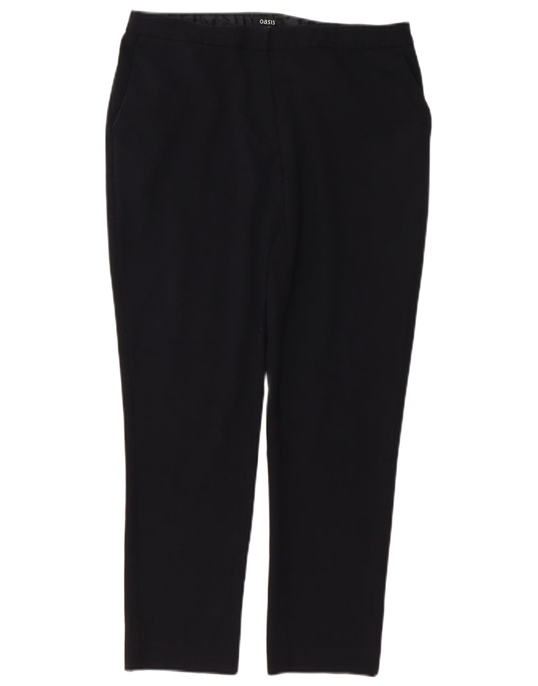 Pantaloni chino drepte pentru femei Oasis UK 12 Medium W32 L26 Poliester negru