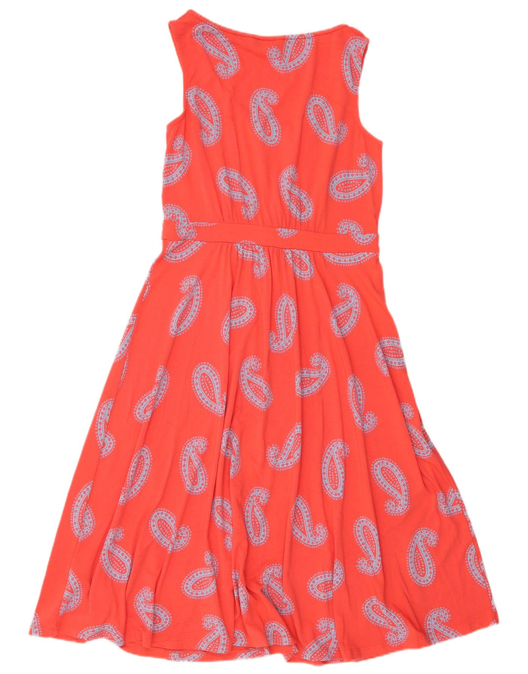 BODEN Rochie A-Line fără mâneci lungi pentru femei UK 12 Medium Red Paisley Viscose