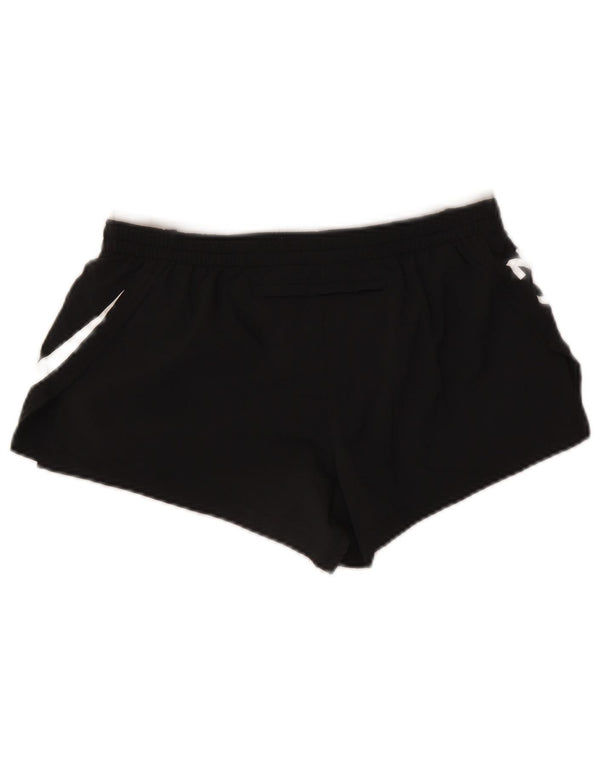 Pantaloni scurți sport Nike Dri Fit Graphic pentru femei UK 12 Poliester mediu negru