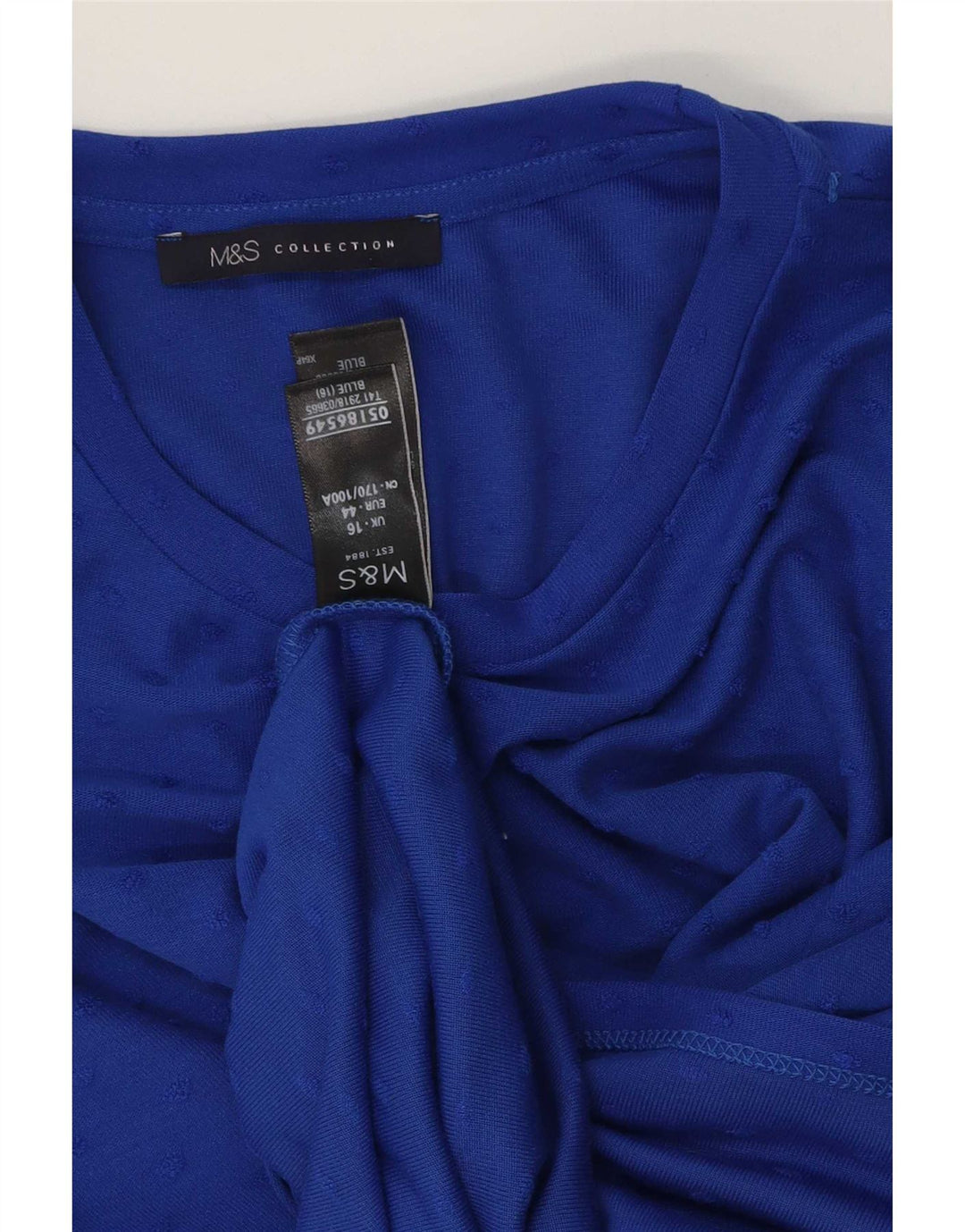 Tricou pentru femei Marks & Spencer Top UK 16 Large Blue Spotted Viscose