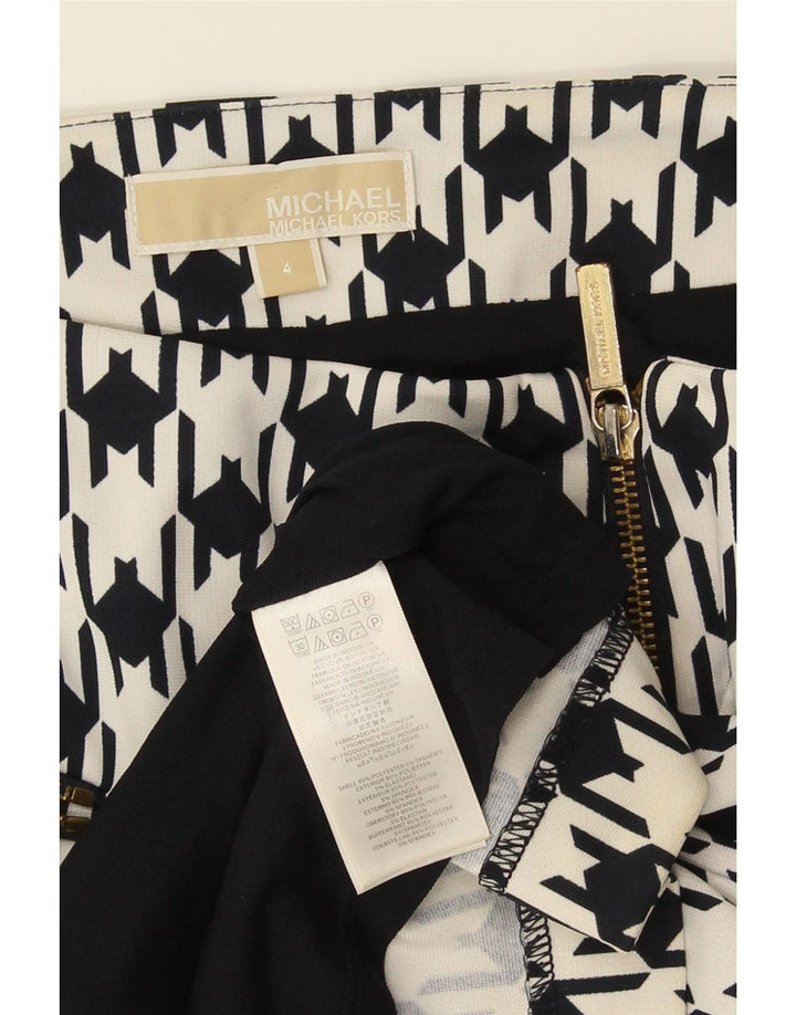 Fusta creion pentru femei Michael Kors US 4 Small W27 Poliester cu picior de gală negru