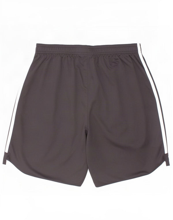 Pantaloni scurți sport Adidas pentru băieți Manchester United 13-14 ani, poliester negru