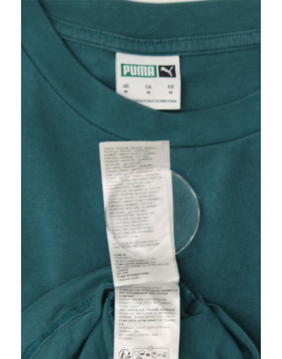 Tricou grafic PUMA pentru bărbați Top din bumbac verde mediu