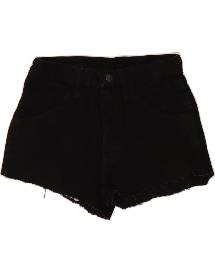 RUSTLER Womens Rustler Denim Shorts W29 Medium Black Cotton Vintage Rustler and Second-Hand Rustler from Messina Hembry 