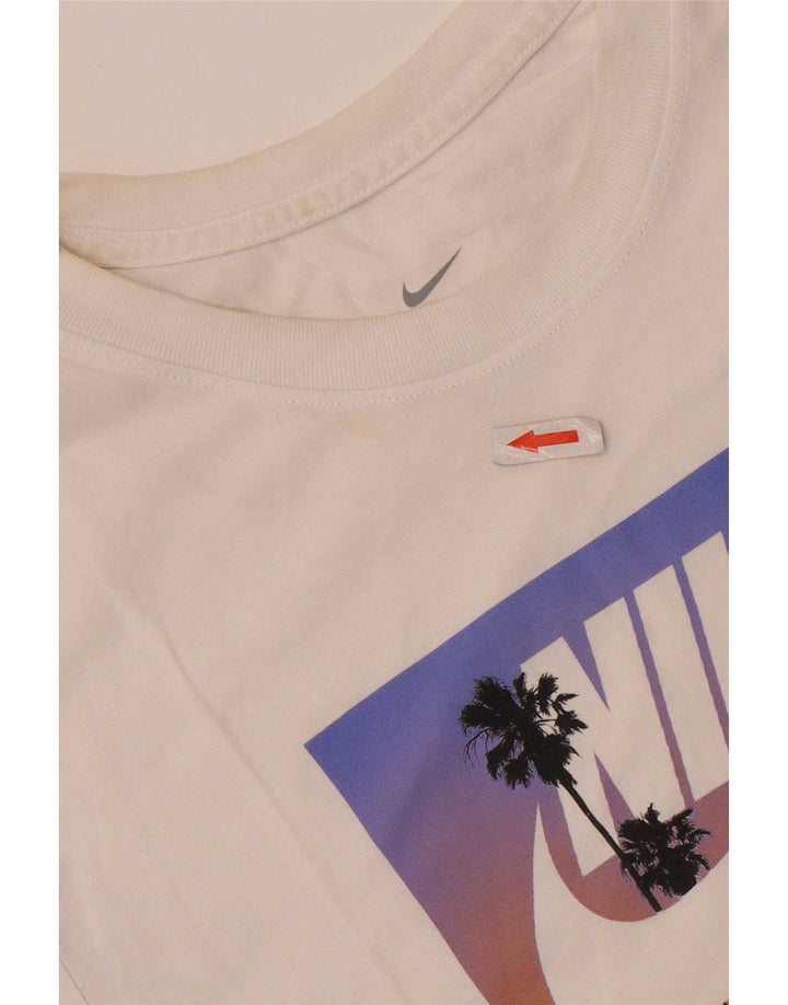 Tricou grafic pentru bărbați Nike Top Medium White Bumbac