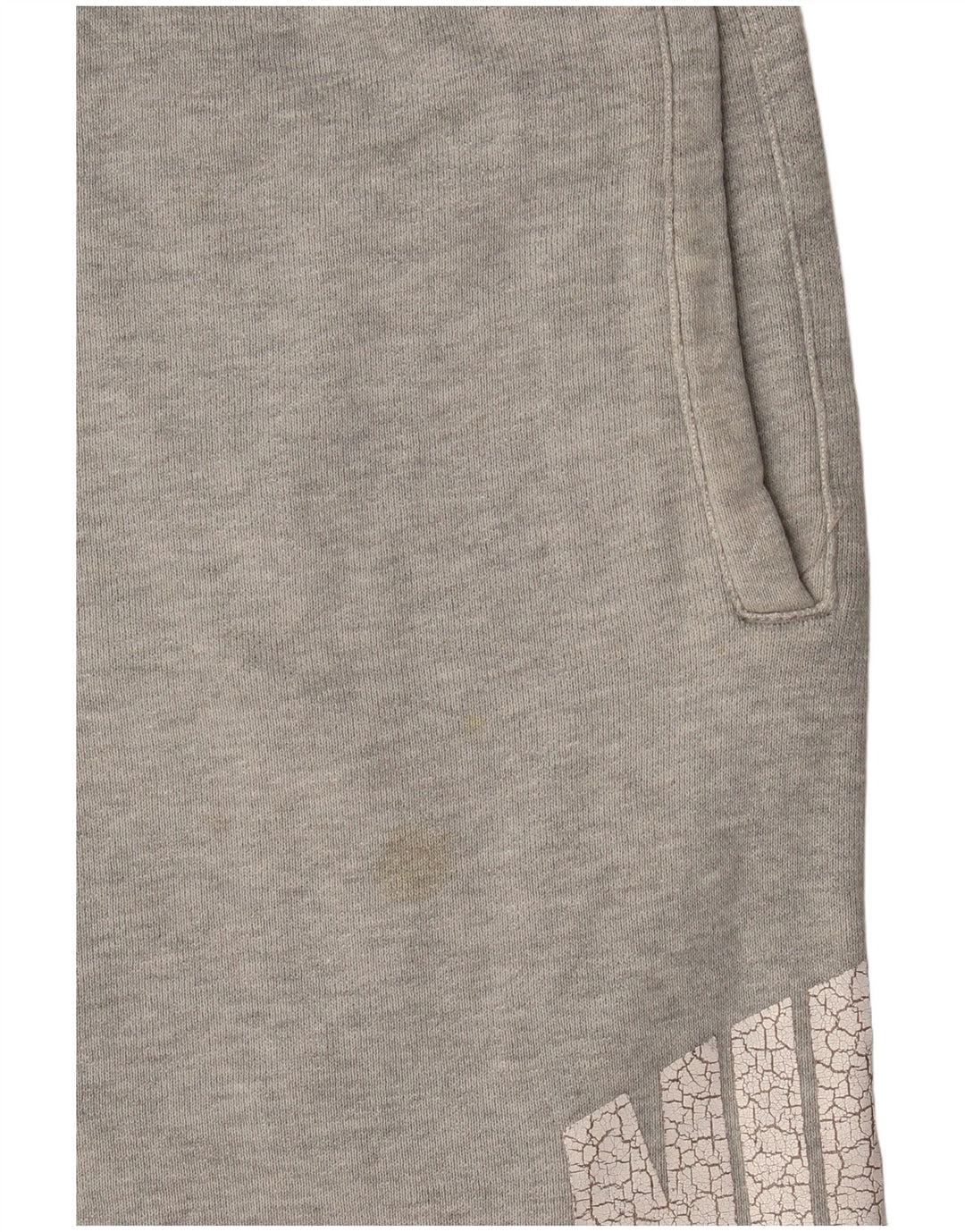 Pantaloni scurți sport grafic Nike pentru bărbați, bumbac, gri mediu