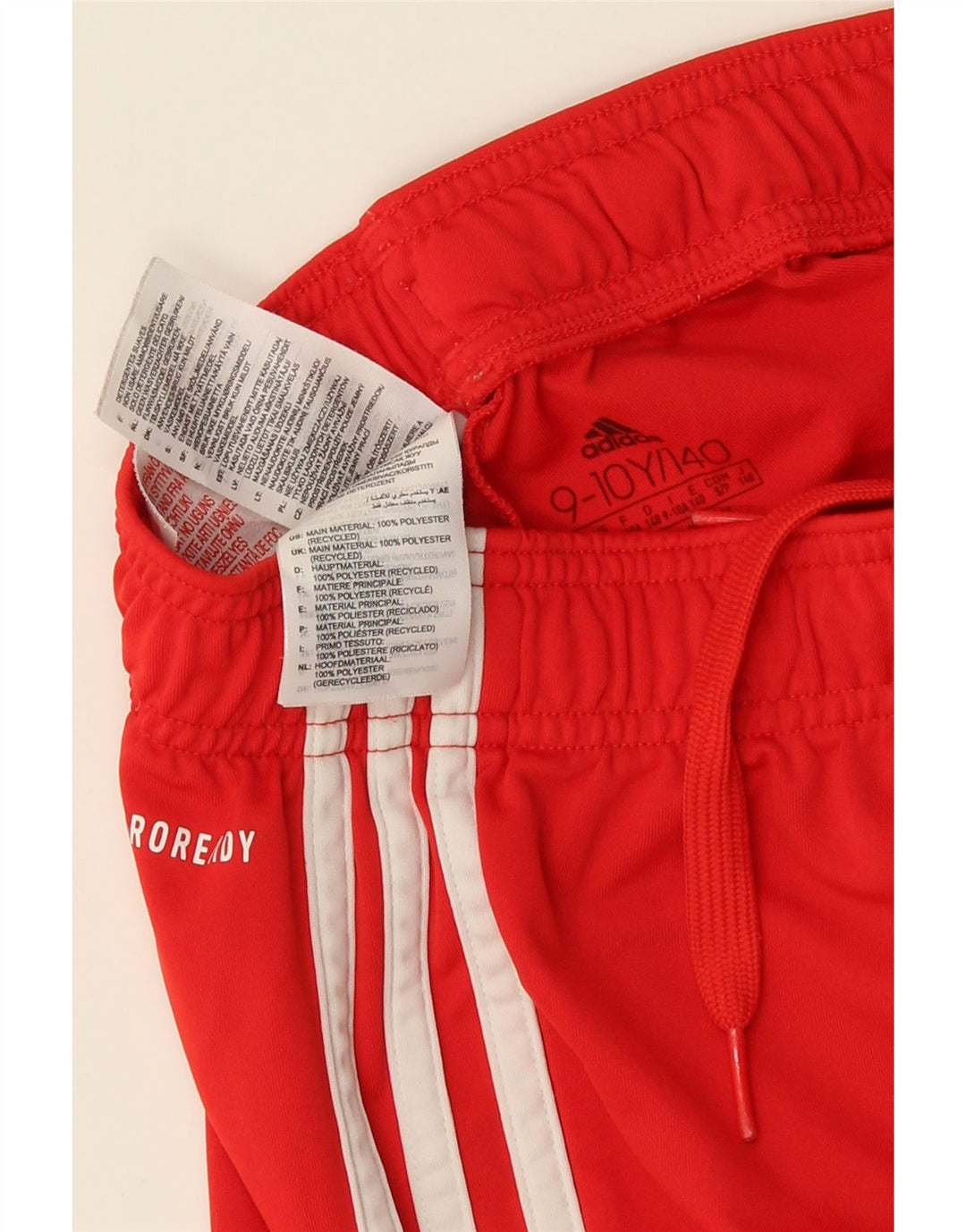 Pantaloni scurți sport Adidas Aeroready pentru băieți 9-10 ani poliester roșu