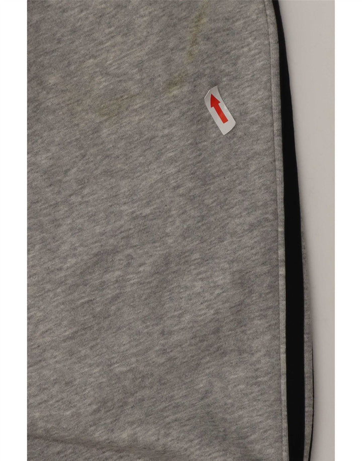 Pantaloni de trening Adidas pentru bărbați, bumbac gri mediu