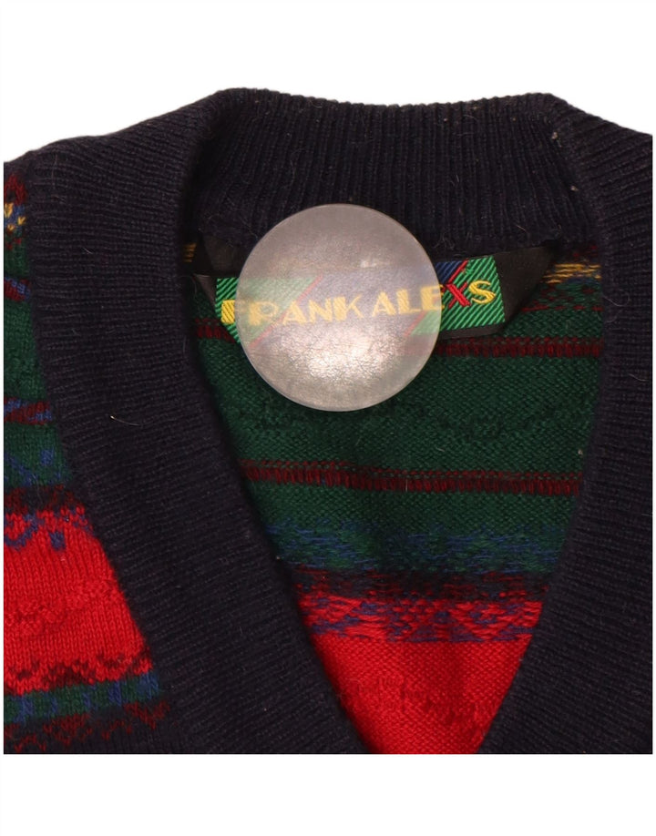 Frank Alexs Bărbați Vestă Tank Top IT 50 Mediu Lână cu dungi multicolore