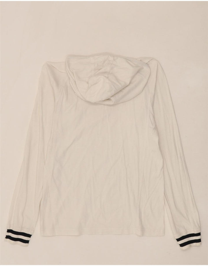 CHAMPION Womens Hooded Top Long Sleeve UK 14 Large White Vintage Champion and Second-Hand Champion from Messina Hembry 