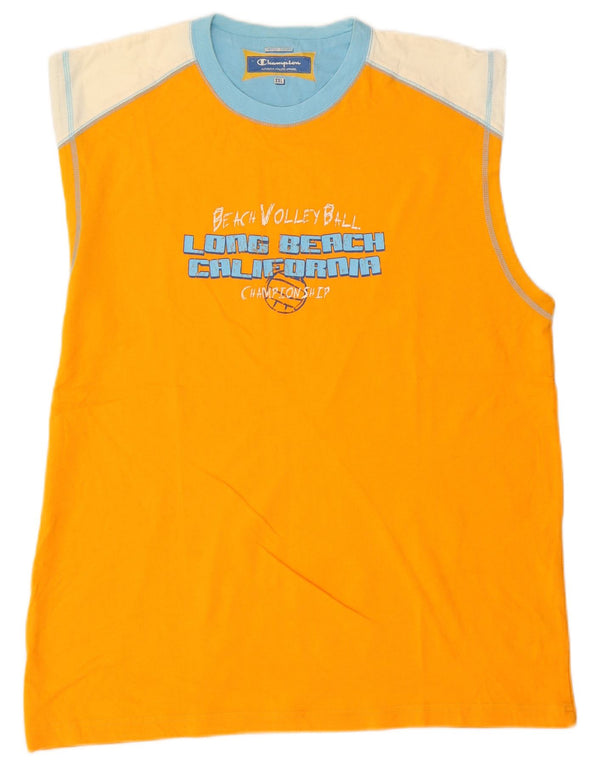 Vestă grafică pentru bărbați Champion, 2XL, bumbac color-block portocaliu