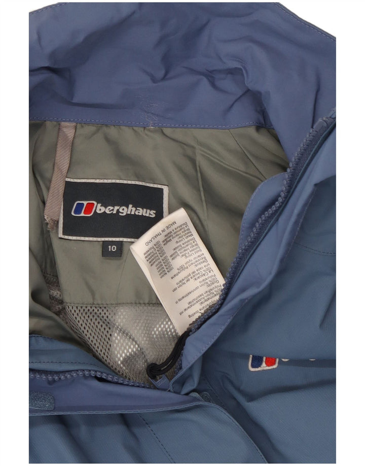Jachetă de ploaie cu glugă pentru femei BERGHAUS UK 10 Small Blue Colorblock Nylon