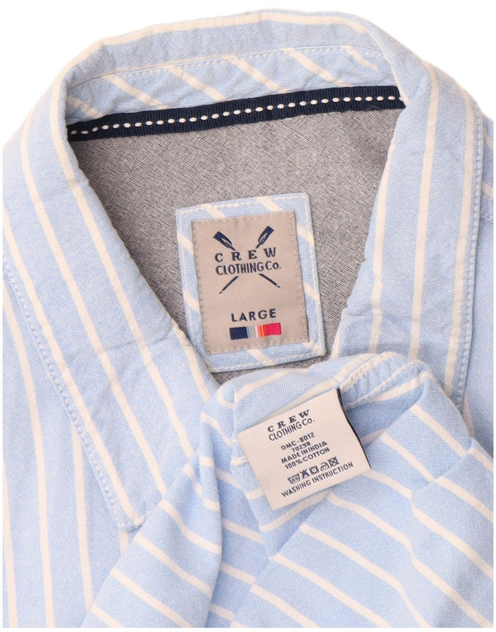 CREW CLOTHING Cămașă pentru bărbați Bumbac cu dungi albastre mari