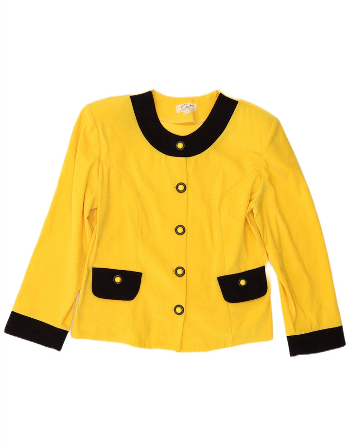 Jachetă blazer pentru femei Carlo Comberti, cu 5 nasturi, UK 14, mare, galbenă