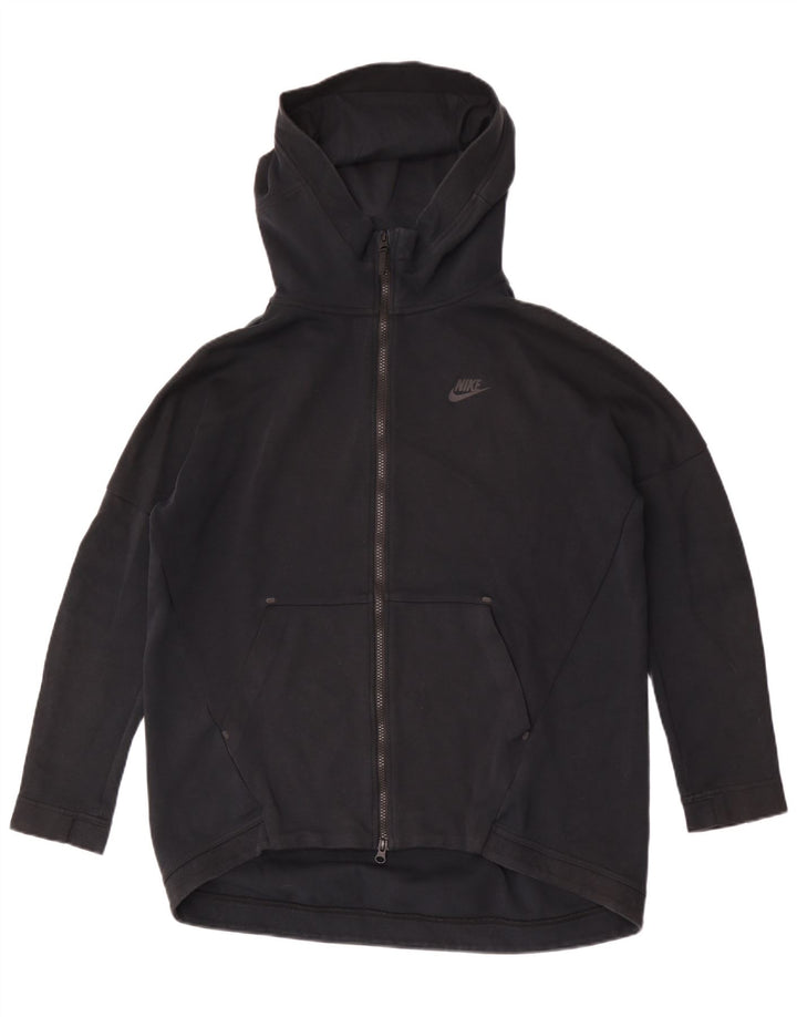 Pulover Nike pentru bărbați, cu fermoar, bumbac mediu negru