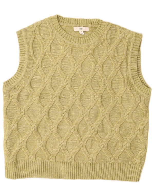 MARKS & SPENCER Tank Top Vest pentru femei UK 14 Poliester verde mediu