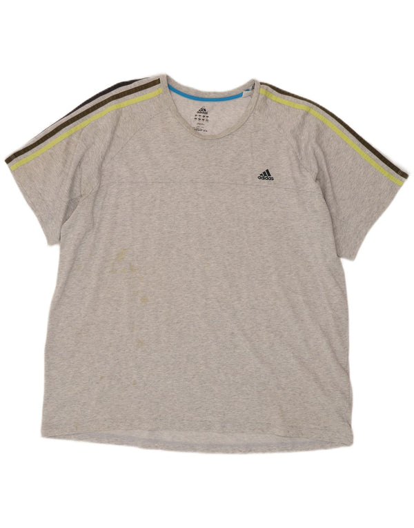 Tricou pentru bărbați Adidas Top 2XL, bumbac cu pete gri