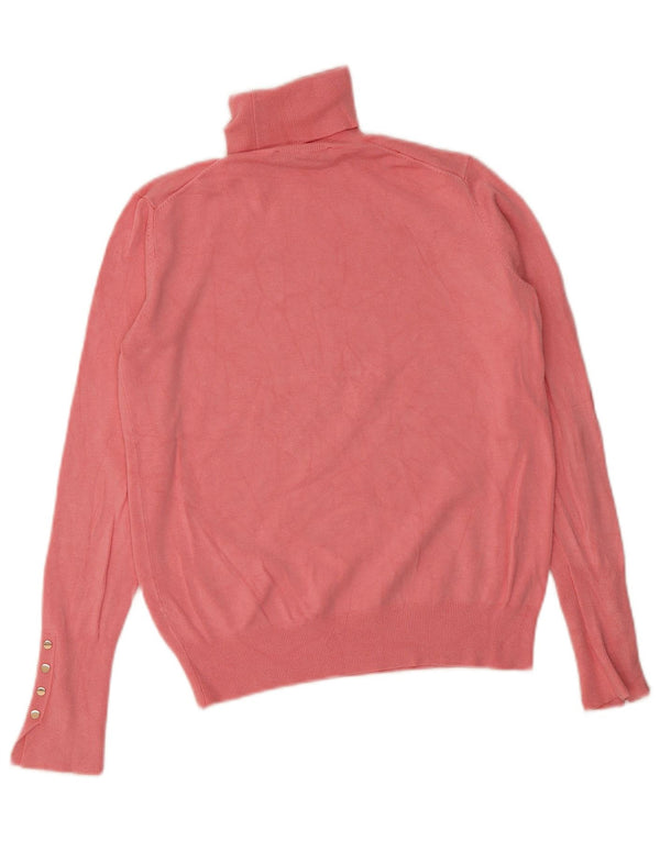 Zara Womens Roll Neck Jumper Sweater UK 10 Small Pink