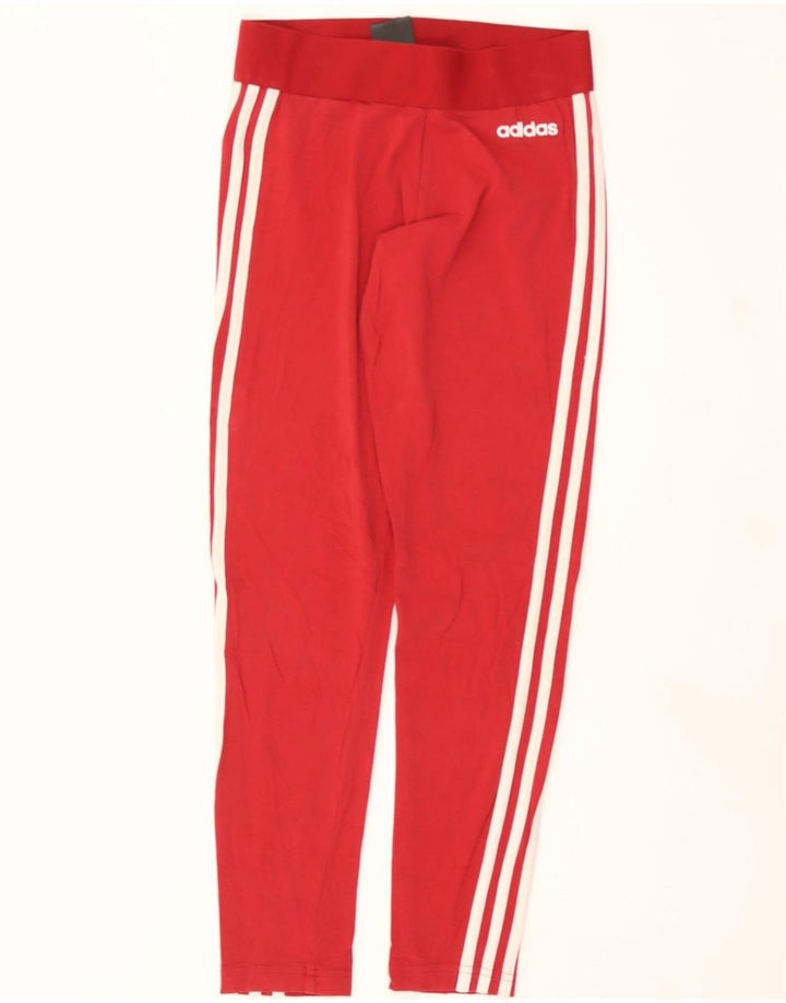 ADIDAS Womens Leggings UK 8/10 Small  Red Cotton Vintage Adidas and Second-Hand Adidas from Messina Hembry 