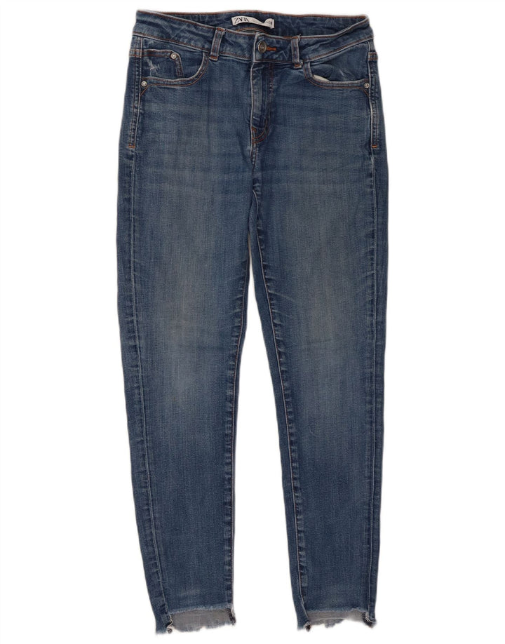Blugi slim dama Zara EU 38 Mici W28 L26 Albastru