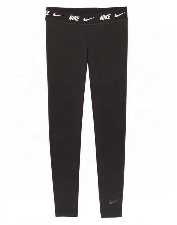 Leggings grafic Nike pentru femei UK 16, mare, negru, bumbac