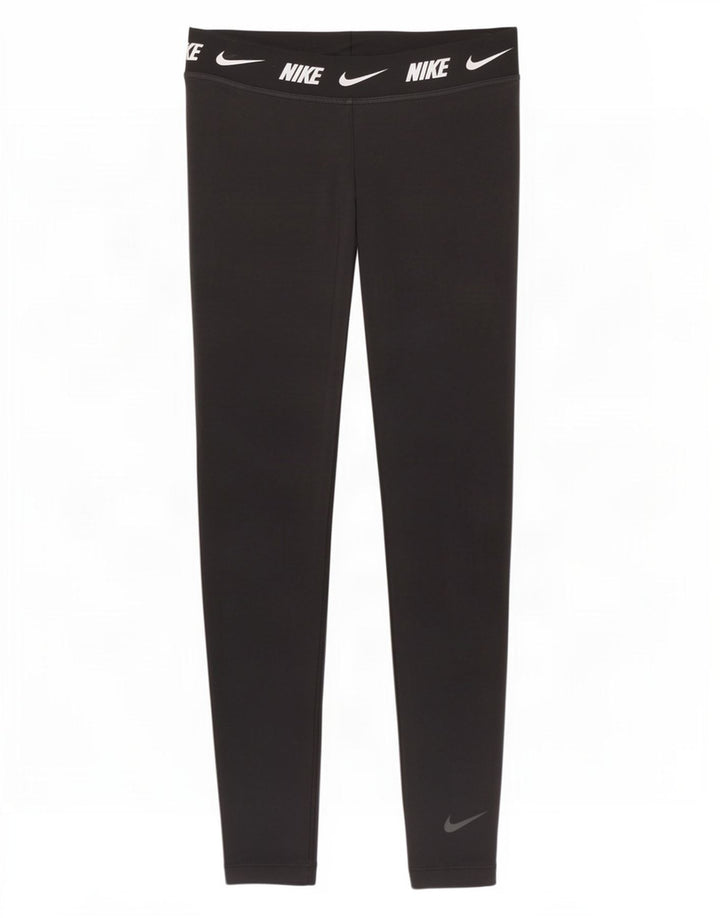 Leggings grafic Nike pentru femei UK 16, mare, negru, bumbac