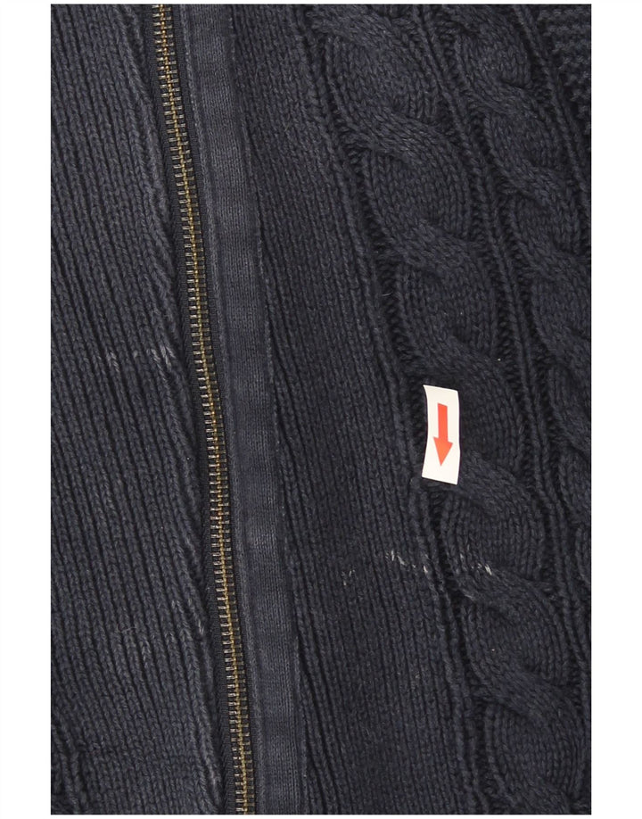Pulover cardigan cu autograf pentru femei Marks & Spencer UK 14 mare bleumarin