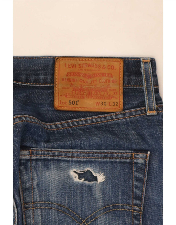 Blugi drepti pentru bărbați Levi's 501 W30 L32 Bumbac albastru