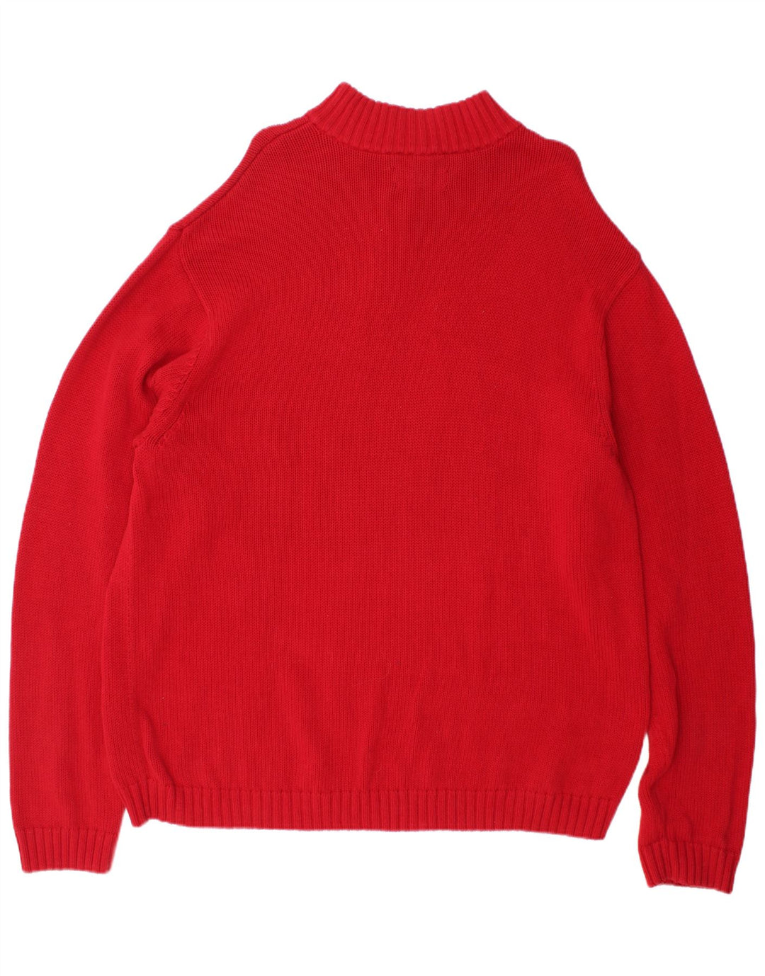 Pulover Chaps pentru bărbați, cu fermoar și gât, bumbac roșu 2XL