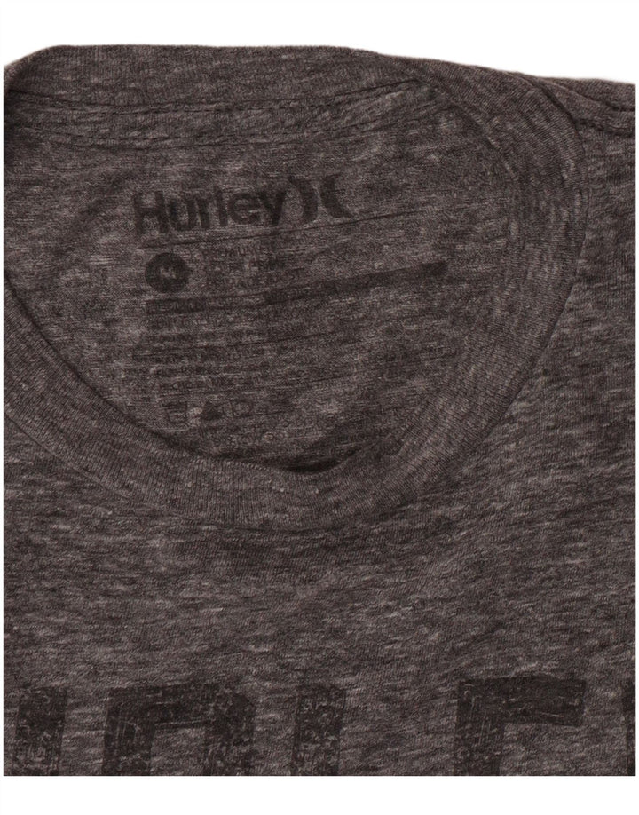 Tricou grafic Hurley pentru bărbați, cu croială regulată, de top, gri mediu