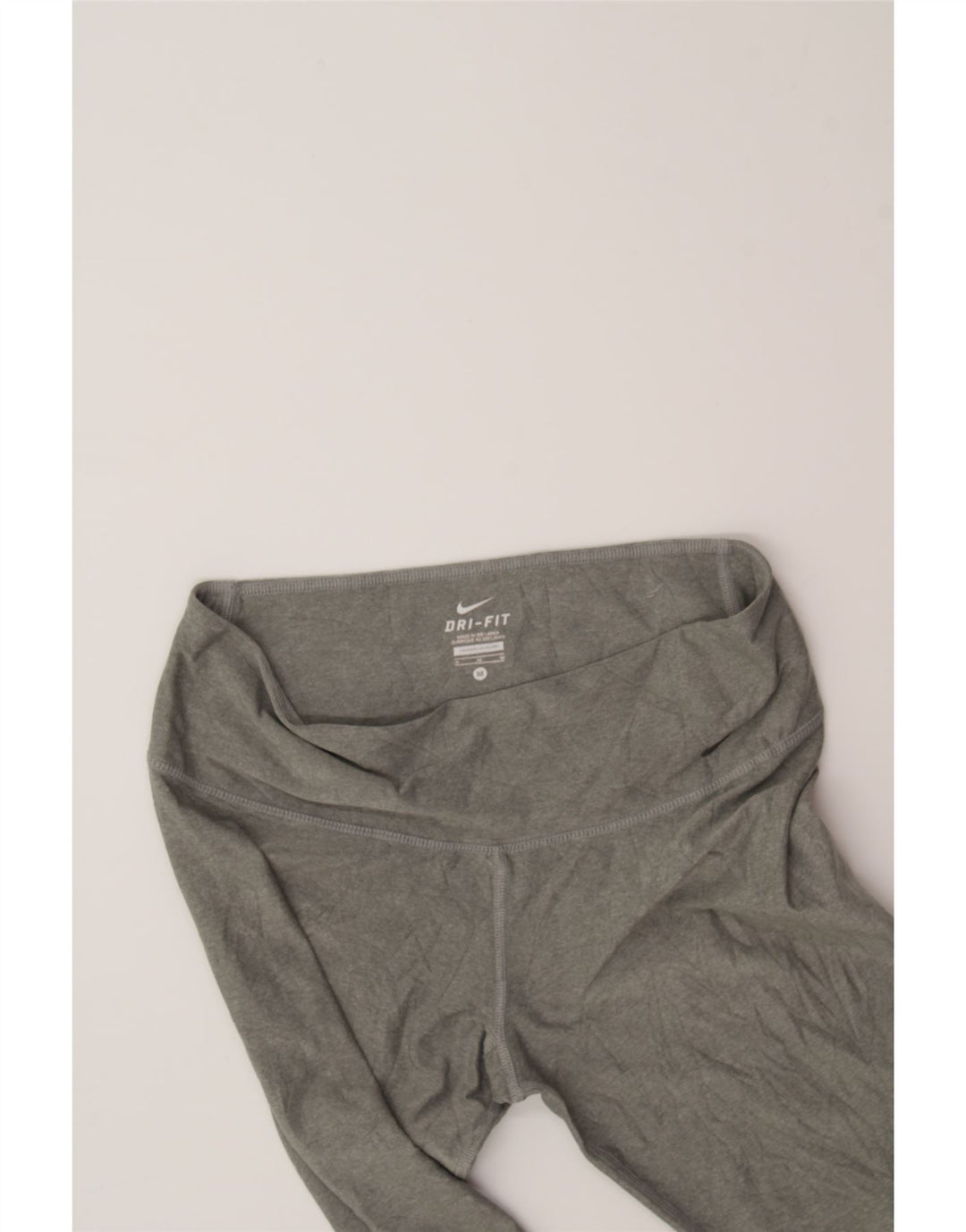 NIKE Womens Dri Fit Capri Leggings UK 14 Medium  Grey Polyester Vintage Nike and Second-Hand Nike from Messina Hembry 