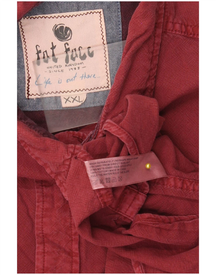 Cămașă pentru bărbați Fat Face 2XL bumbac burgundy