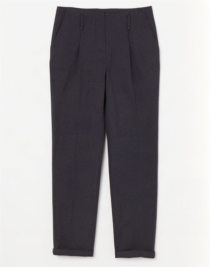 Pantaloni Chino Drepți Zara Femei Mici L26 L28 Bleumarin Poliester