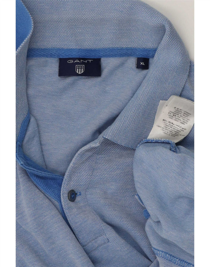 Cămașă polo Gant pentru bărbați, XL, bumbac cu pete albastre