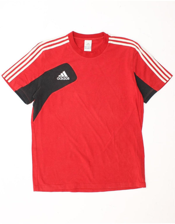 Tricou ADIDAS pentru bărbați Top UK 42/44 mare, roșu, bumbac color bloc