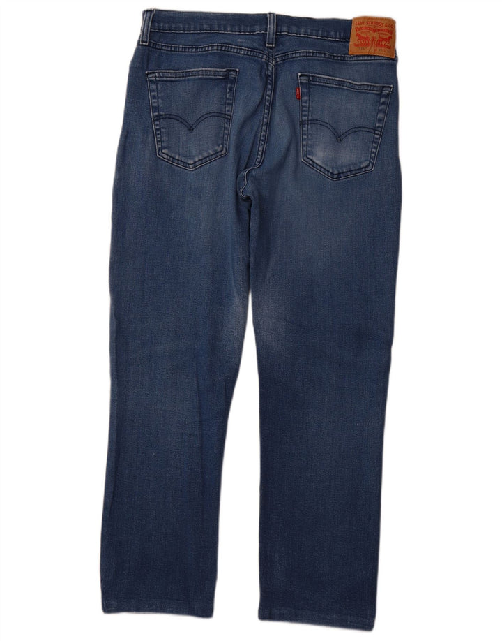 LEVI'S Mens 514 Straight Jeans W34 L29 Blue Cotton