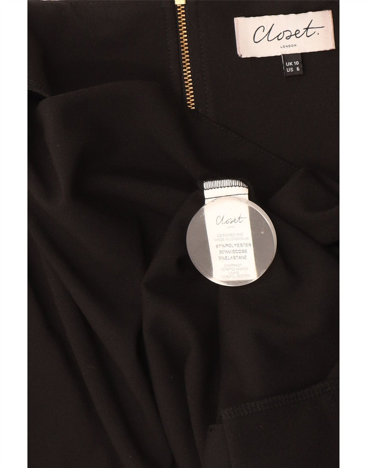 CLOSET Rochie teacă pentru femei UK 10 Poliester negru mic