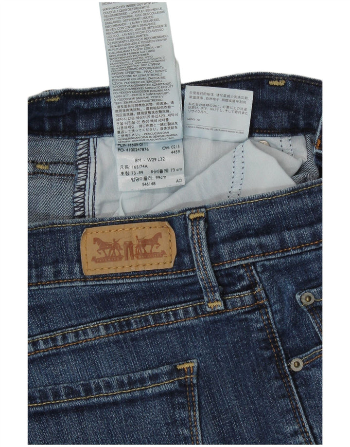 Blugi tăiați pentru femei Levi's US 8 Medium W29 L34 Bumbac albastru