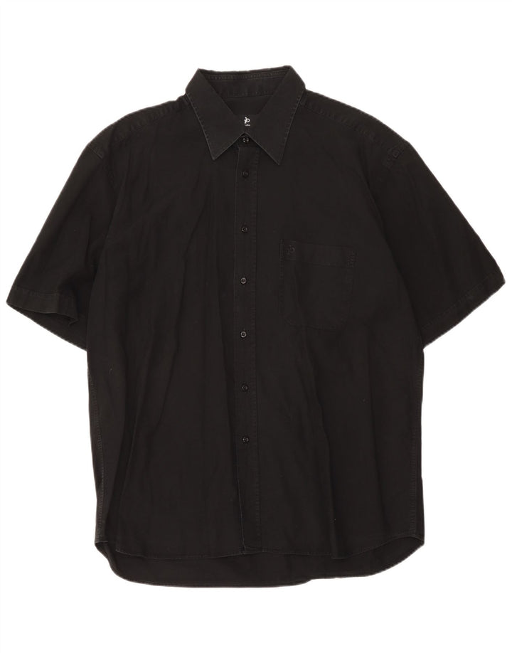 Cămașă cu mânecă scurtă pentru bărbați Roccobarocco Medium Black