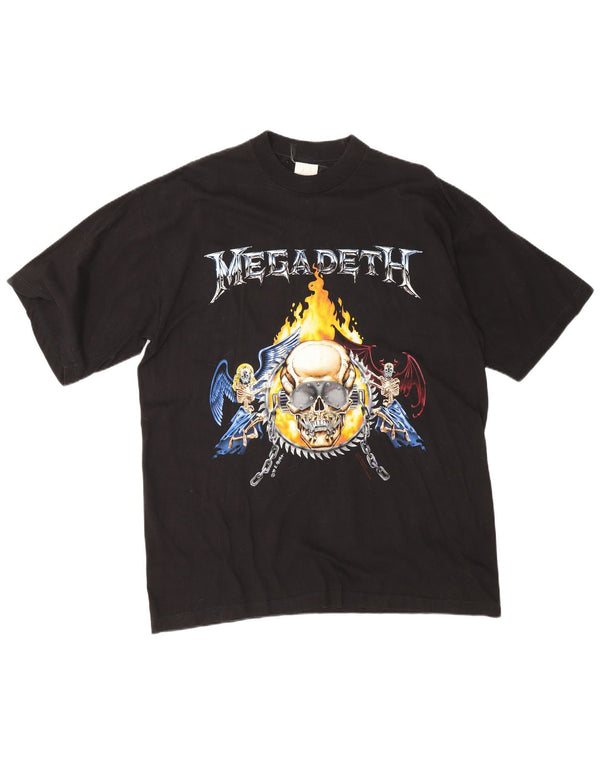 Tricou grafic pentru bărbați de epocă Megadeth 1994 Top XL, negru, bumbac, metal