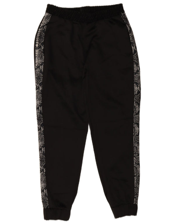 Pantaloni de trening Zara Femei Joggeri UK 10 Mic Negru Animal Print
