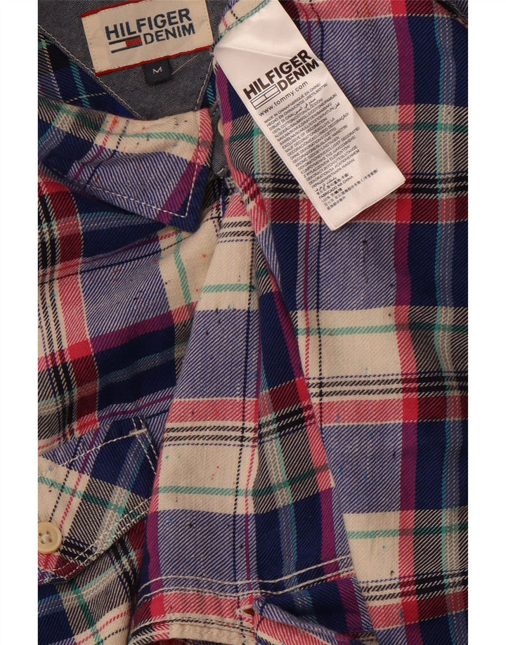 Cămașă de flanel pentru bărbați TOMMY HILFIGER, bumbac cu carouri albastru mediu