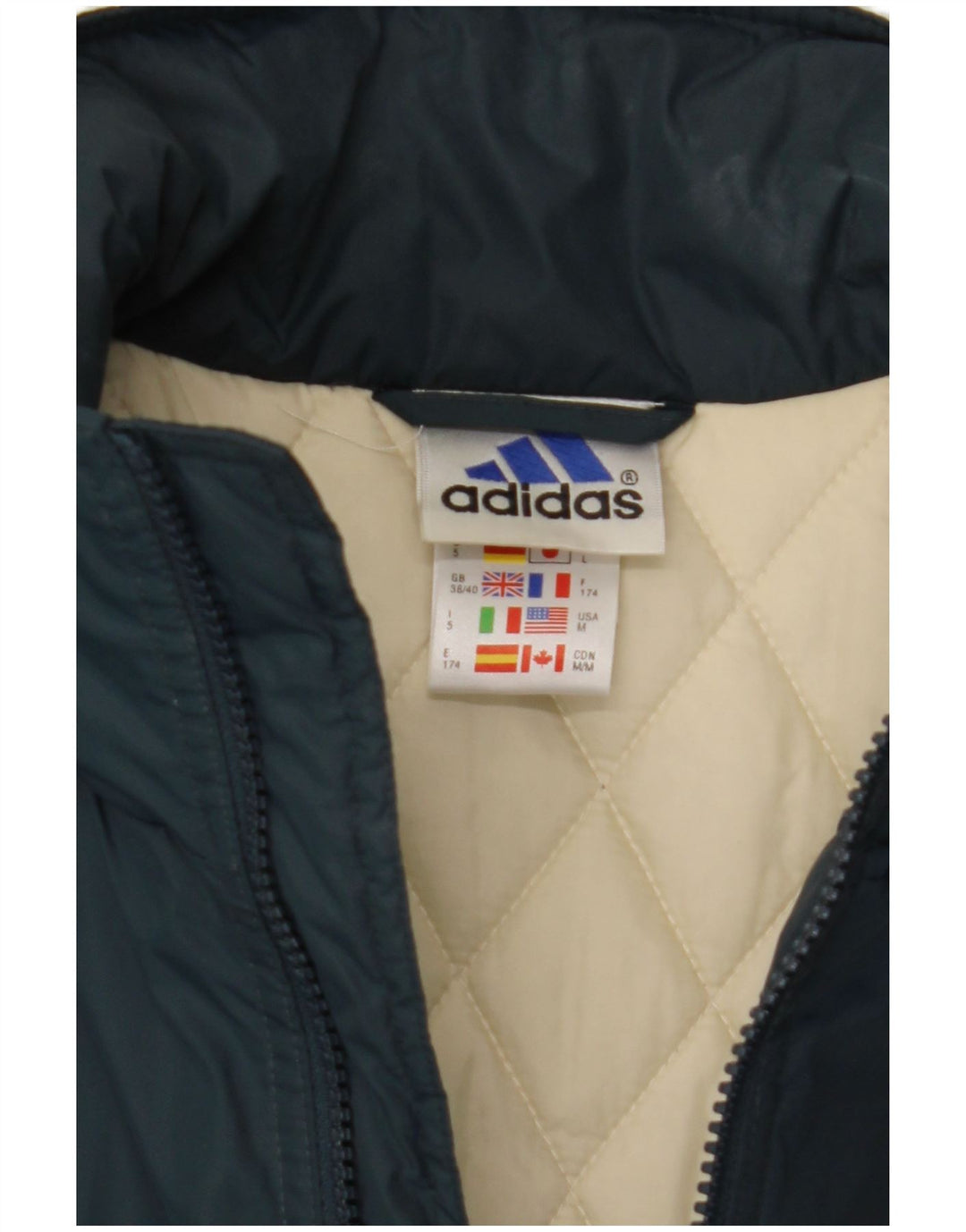 Jachetă căptușită pentru bărbați Adidas Marea Britanie 38/40 Nailon mediu bleumarin