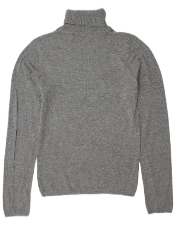 Pulover pentru femei cu gât rulat Zara UK 10, raion mic, gri
