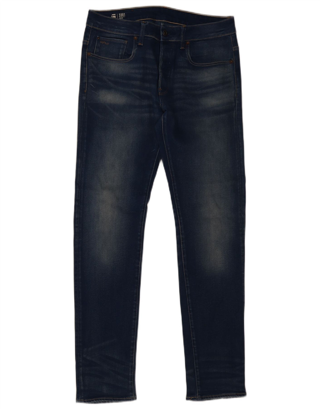 Blugi G-Star 3301 Slim pentru bărbați W30 L32 Bumbac albastru