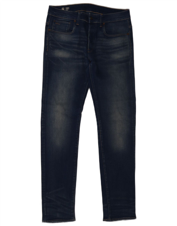 Blugi G-Star 3301 Slim pentru bărbați W30 L32 Bumbac albastru