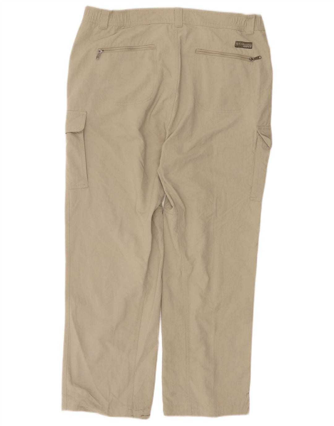 Pantaloni cargo drepți Columbia pentru bărbați, medii W30 L28, nailon bej
