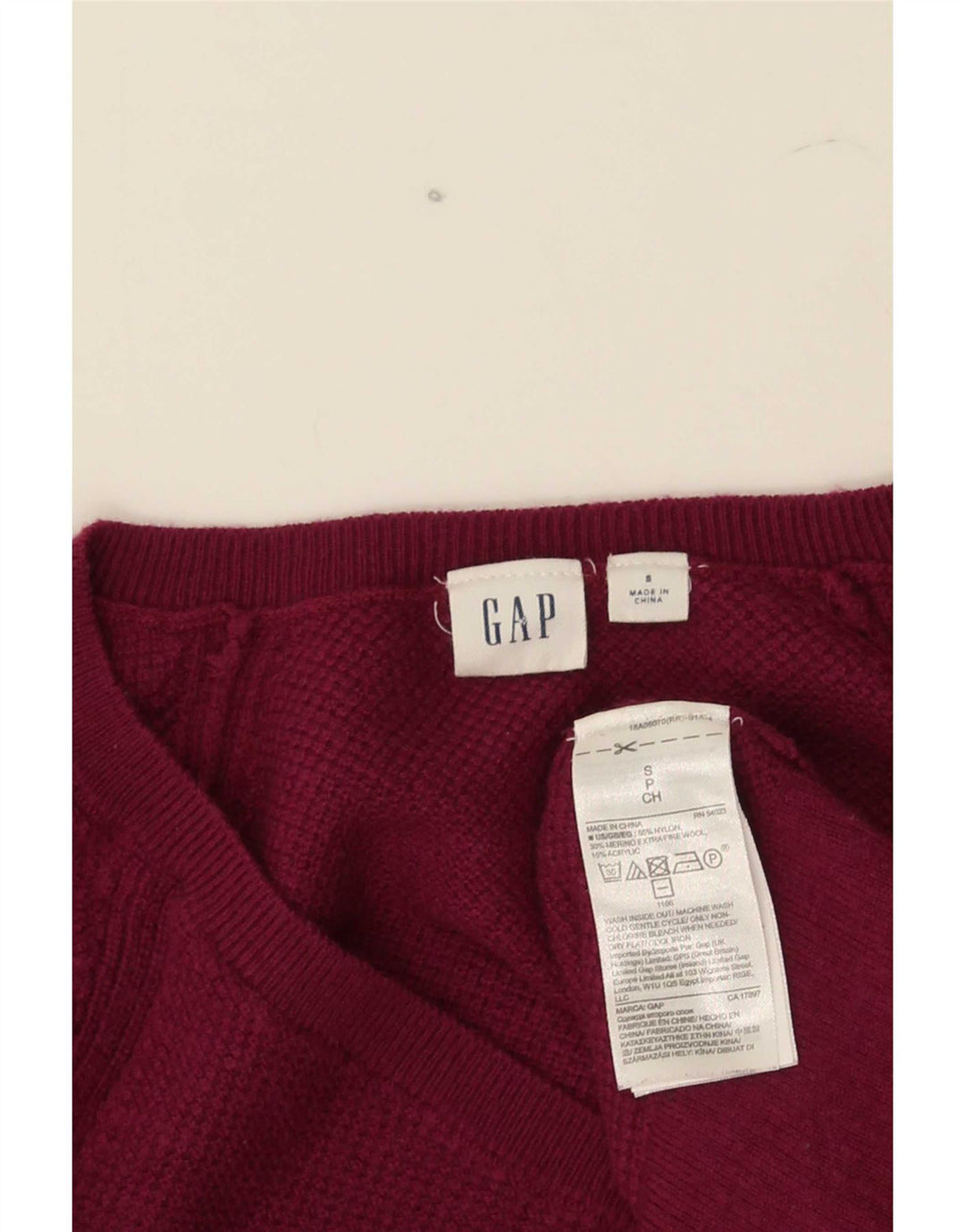 Pulover pentru femei Gap cu decolteu în V UK 10 Nylon mic roz
