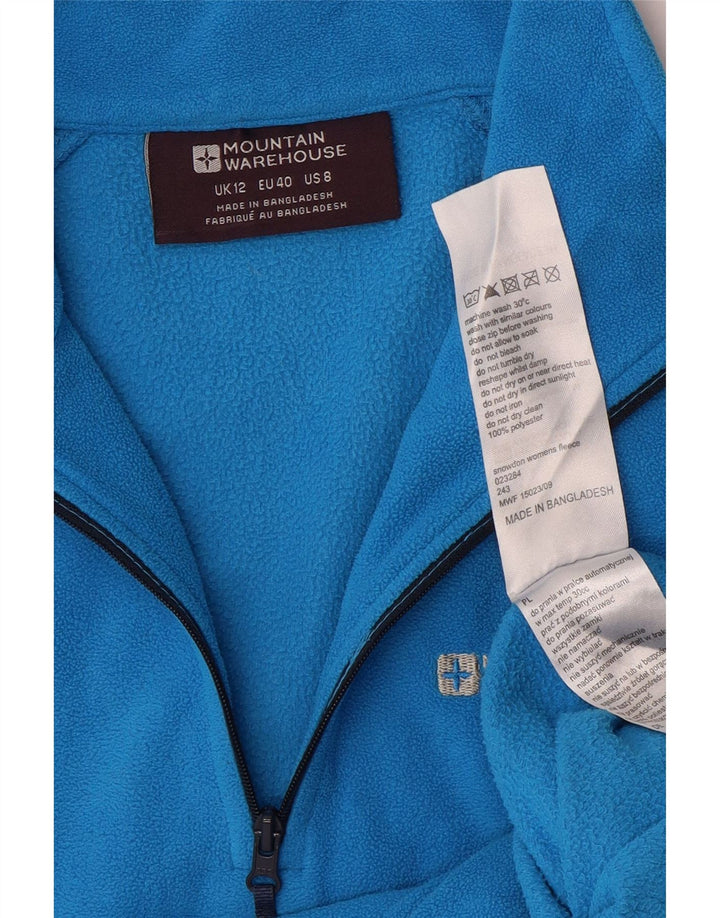 Pulover din lână pentru femei Mountain Warehouse, cu fermoar și gât, UK 12, albastru mediu