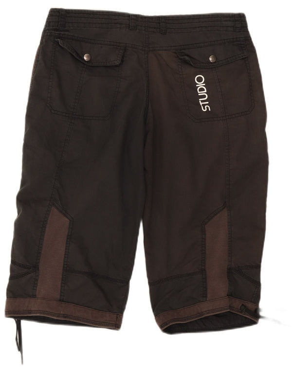Pantaloni scurți chino grafic Nike pentru femei UK 12 Medium W30 Bumbac color bloc negru